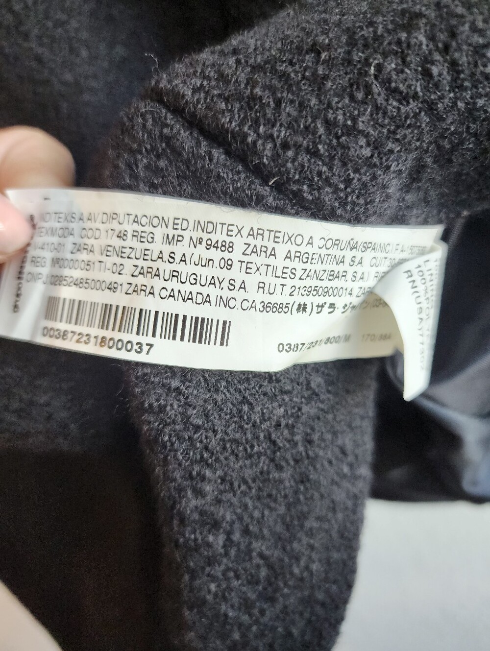 ZARA 100% WOOL HIGH NECKLINE SLEVELESS MINIBL DRESS BACK ZIPPER SIZE MEDIUM - Picture 10 of 16